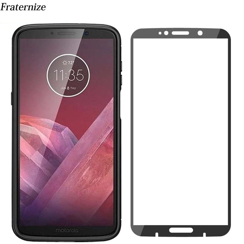 Полное покрытие закаленное стекло для Motorola Moto Z3 Play Защитная пленка экрана полное