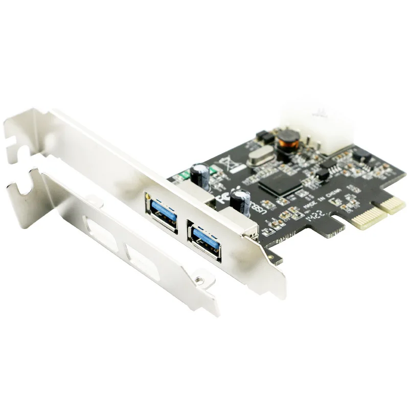 2-Порты и разъёмы для суперскоростного 3,0 PCI-E PCIE PCI Express 4-контактный разъем IDE адаптер usb3.0 добавить на карту с низкий профиль