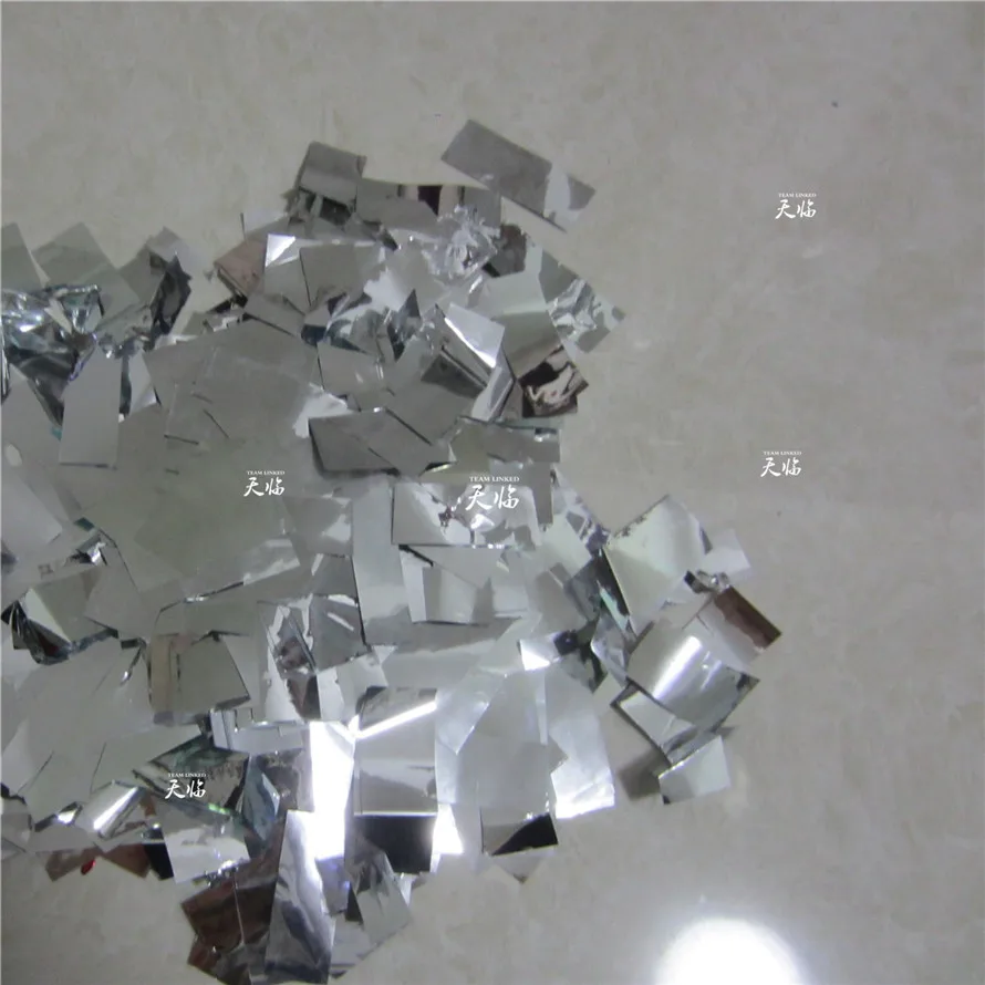 Бесплатная доставка 5 кг прямоугольной формы Золотой/серебристый конфетти