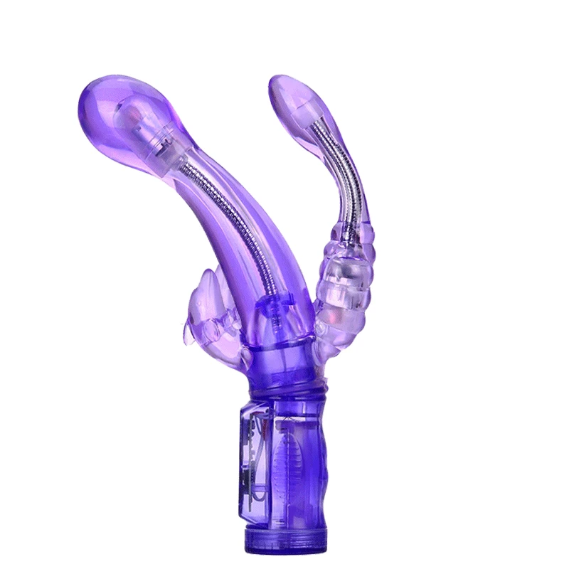 Гибкие двухсторонние AV Вибраторы для женщин 6 скоростей Анальный Вагинальный