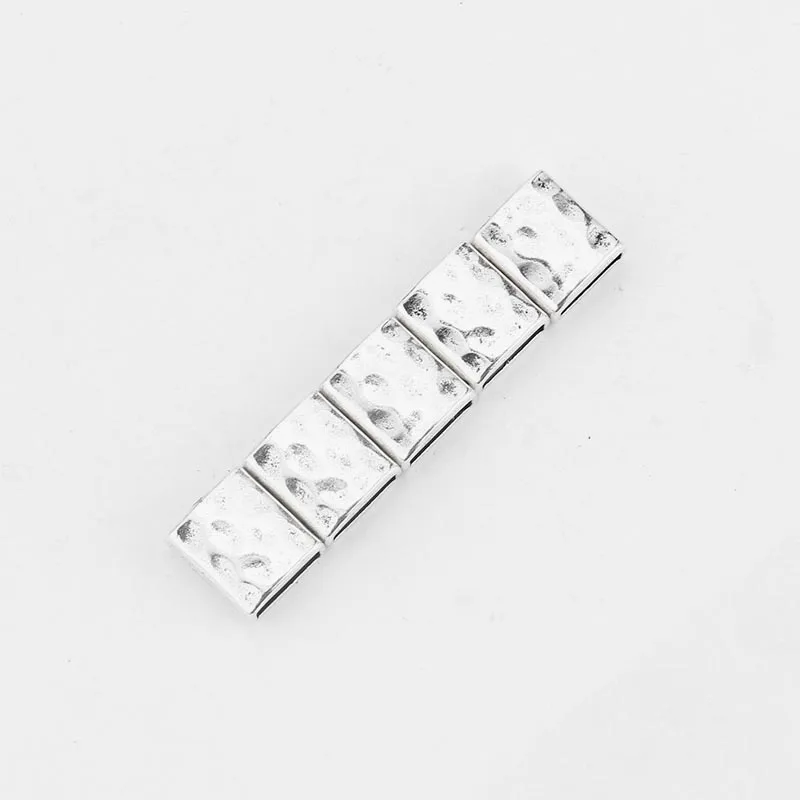 10pcs Square Shape Slider Spacer Fit Flat Leather For Bracelet Making DIY Fashion Jewelry Accessories 10x2mm | Украшения и