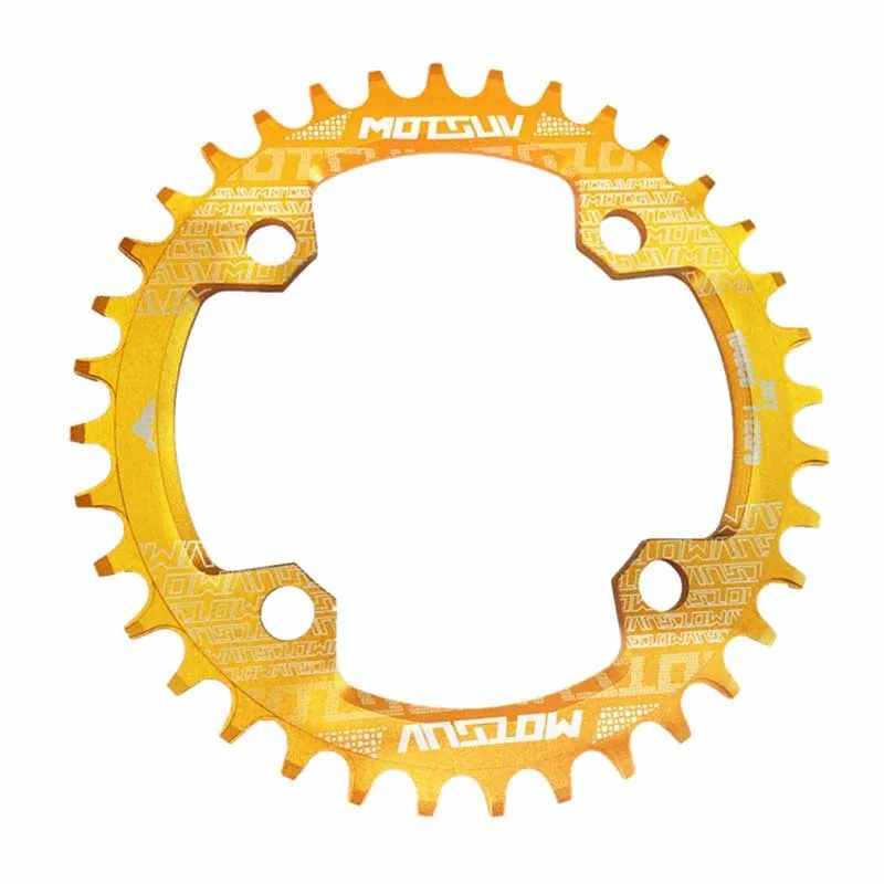 MOTSUV велосипедная Звездочка 104BCD 32 T/34 T/36 T/38 T диск узкое колесо ширина MTB велосипед Кривошип круглый Кривошип пластины запчасти для велосипеда