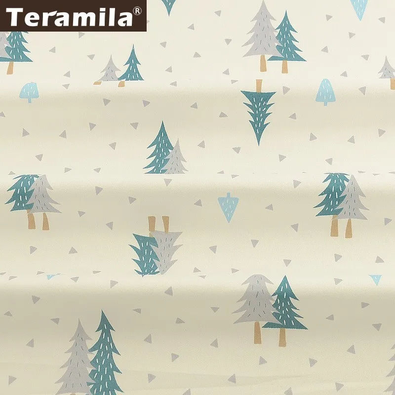 Teramila Telas Trees дизайн 100% хлопчатобумажная саржевая ткань измерительная сделай сам