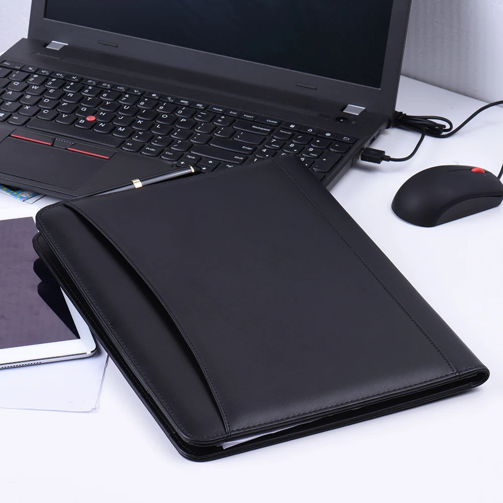 А4 PU папка сумка кожаная многофункциональная Бизнес Портфолио Padfolio чехол для