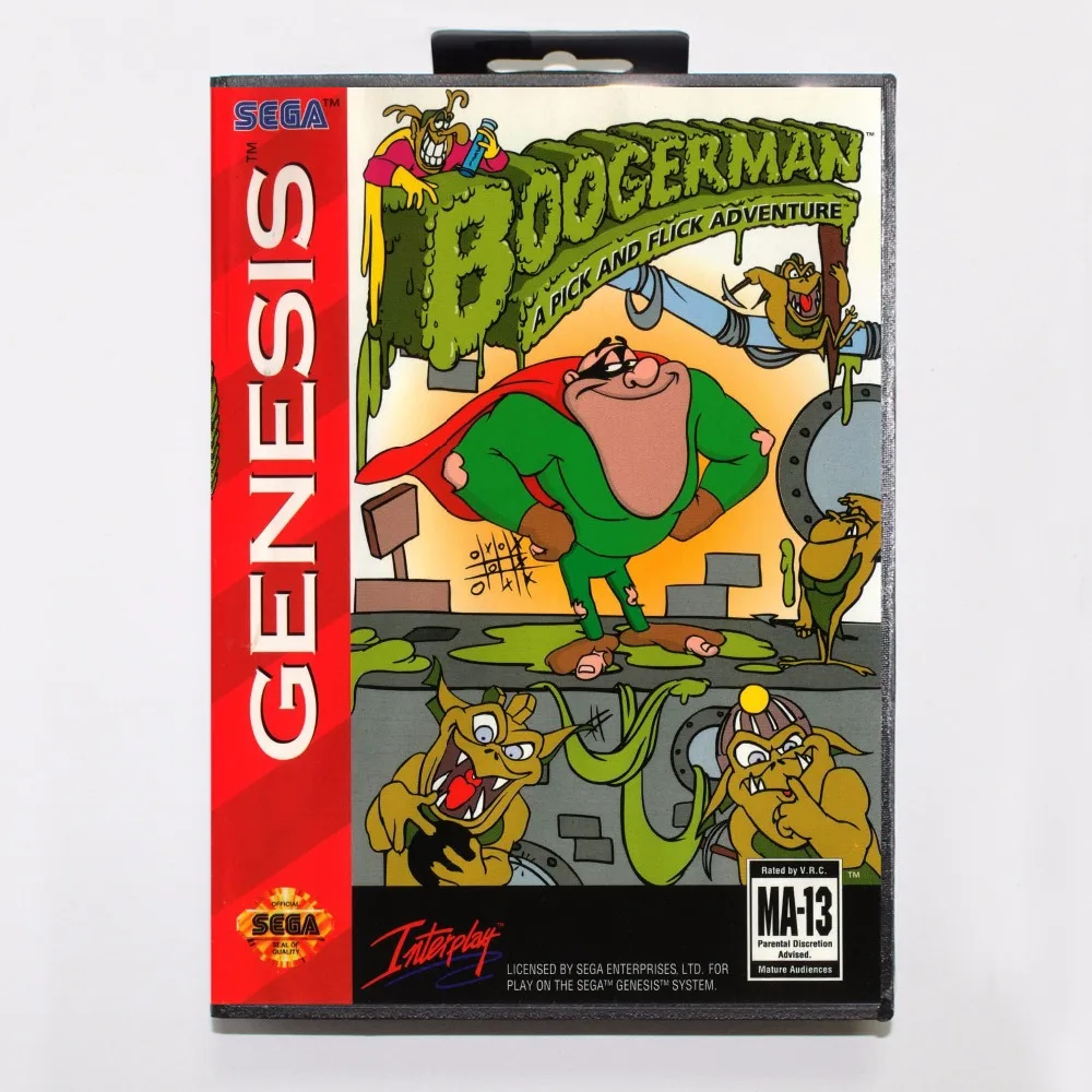 Картридж Boogerman для приключений 16 бит с коробкой Sega Mega Drive Genesis|16 bit|md game16 bit md |