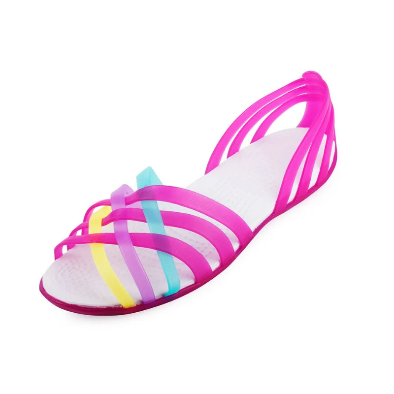 2018 г. летние женские босоножки женская обувь ярких цветов пляжные прозрачные