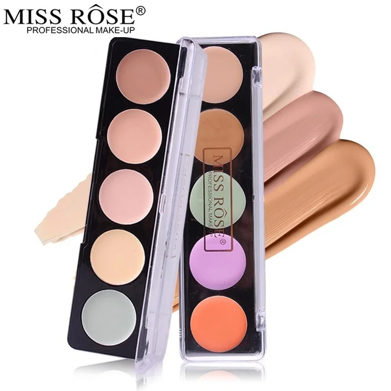 MISS ROSE Макияж лица консилер палитра фиолетовый зеленый Основа тональный крем