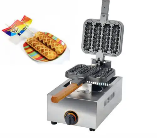 

Commercial USE Non-stick Gas LPG Lolly Waffle Maker Baking Machine 4pcs/time High quality NE