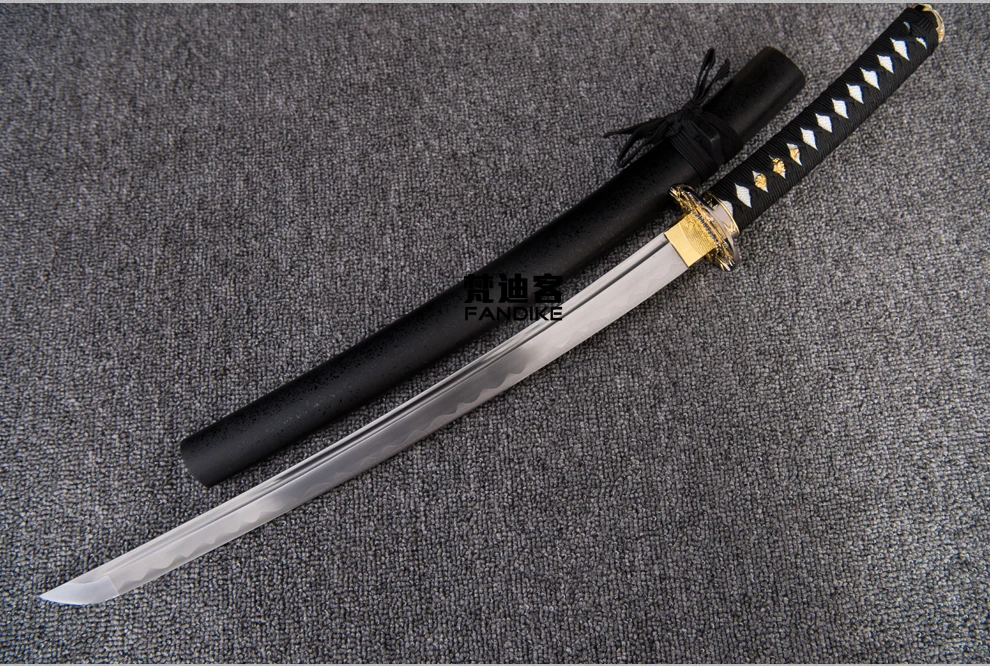Handmade Steel Gold Blade Japanese Samurai Katana Sword Sharp Battle Ready Blade BATTLE READY Carbon Steel Handmade
