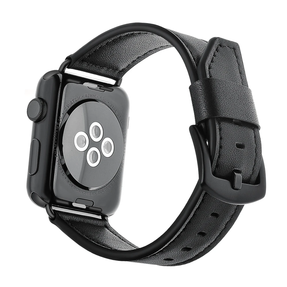 Для Apple Watch Band 42 мм 38 мм 40 мм 44 мм сменный ремешок из натуральной кожи с застежкой из нержавеющей стали для серии 4/3/2/1