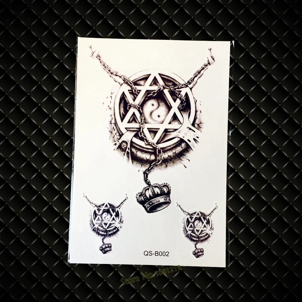 1 шт. высококачественные поддельные металлические татуировки наклейки