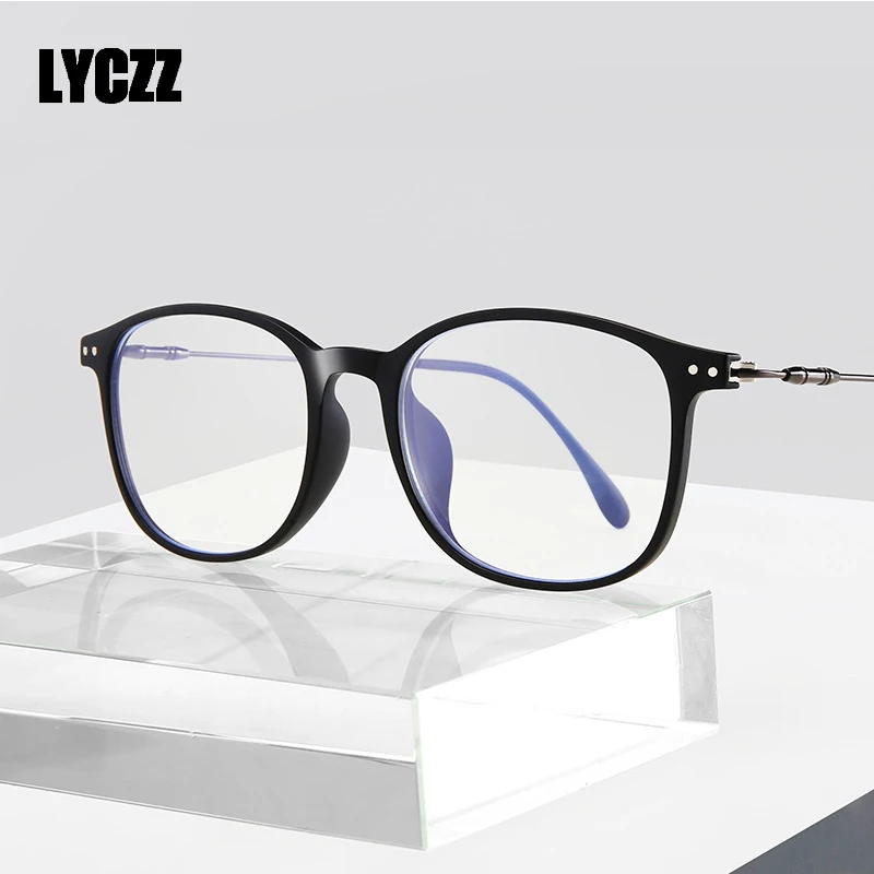 LYCCZ комфорт TR90 очки от близорукости Frame Высокое качество анти-синий