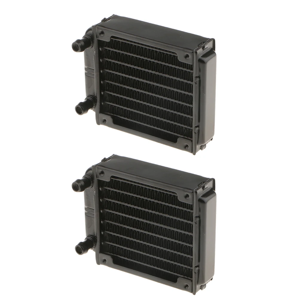 2X компьютерный радиатор кулер для охлаждения воды ЦП светодиодный алюминиевый 80