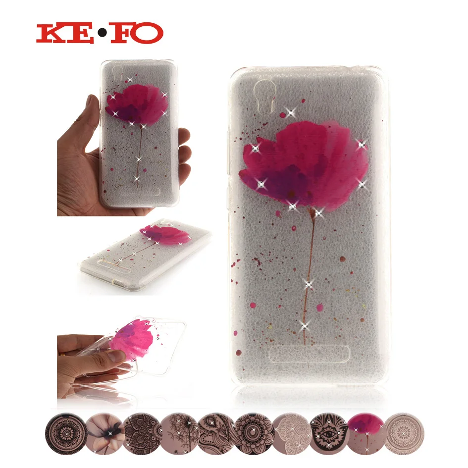Soft TPU Phone Case For ZTE Blade X3 T620 KeFo Bling Rhinestone Silicone A452 Q519T D2 5.0 inch Cover |