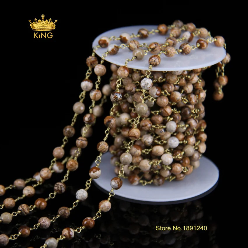 5 метров 6 мм крупные модные ювелирные цепи граненые круглые бусины с