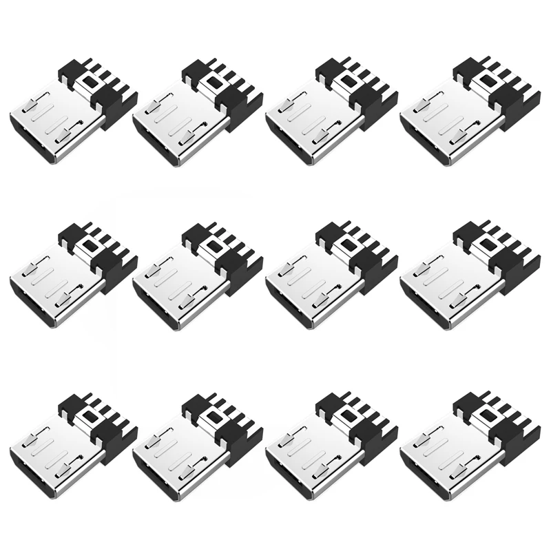 10 Pack Micro USB Connector DIY Flat Mini Adapter High Quality Drop Shipping 5 pin male Jacks Socket Charging Plug Kit Covers|Кабели для