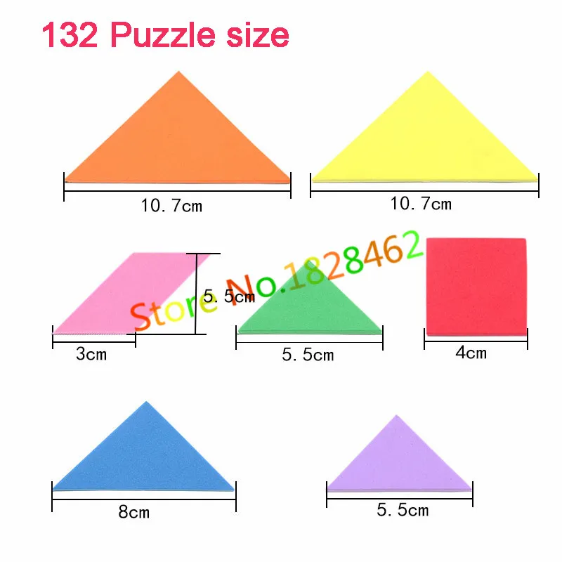 72/132 Магнитные пазлы Tangram детские игрушки вызов вашему IQ a Montessori развивающая