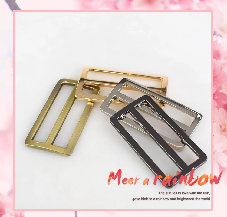 5/10 шт. Meetee 50 мм металлический Tri Glide регулировать пряжки кольцо в виде буквы D ремень квадратной петли DIY рюкзаки, обуви, сумок и лямки швейные принадлежности
