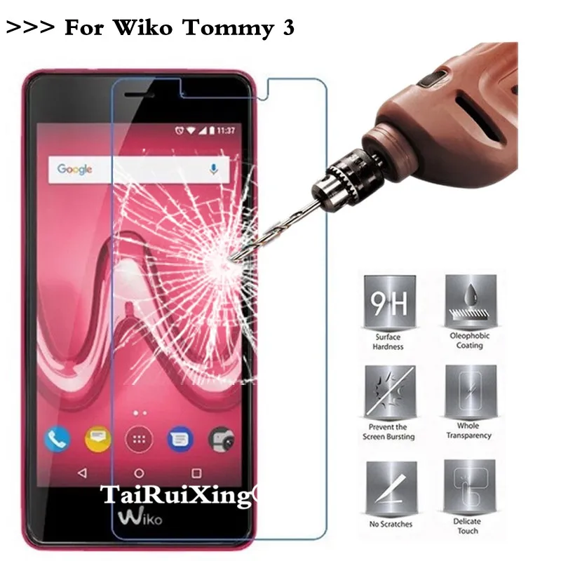 

2.5D 0,26 мм 9H закаленное стекло для защиты экрана для Wiko Tommy III 3 усиленная Защитная пленка для Wiko Tommy III 3