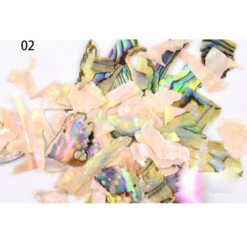 1 бутылка нерегулярные Seashell лак для ногтей блёстки натуральные Abalone 3D DIY украшения