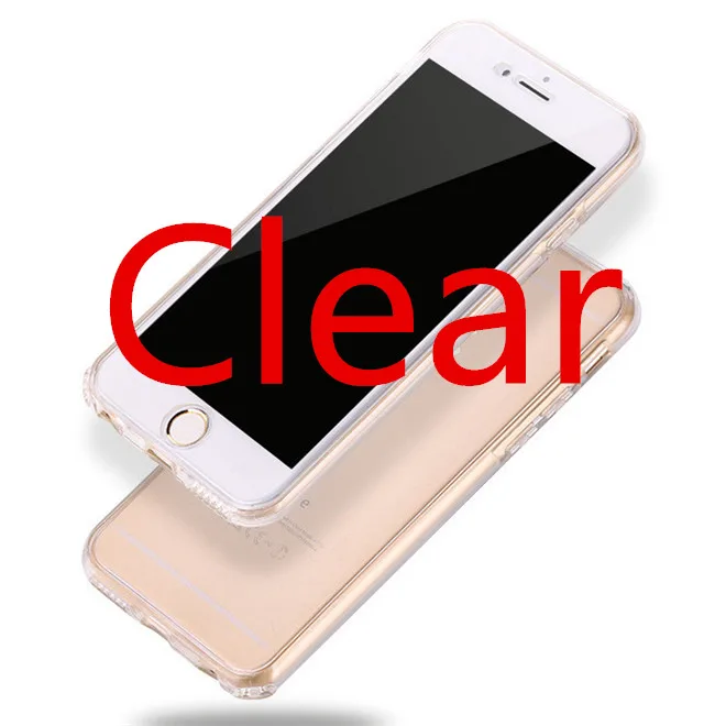 Роскошный 360 Защитный Мягкий силиконовый чехол для iPhone 5 5S 6 6S 7 8 Plus, чехол из ТПУ для iPhone X XS Max XR, чехол для телефона s - Цвет: Clear