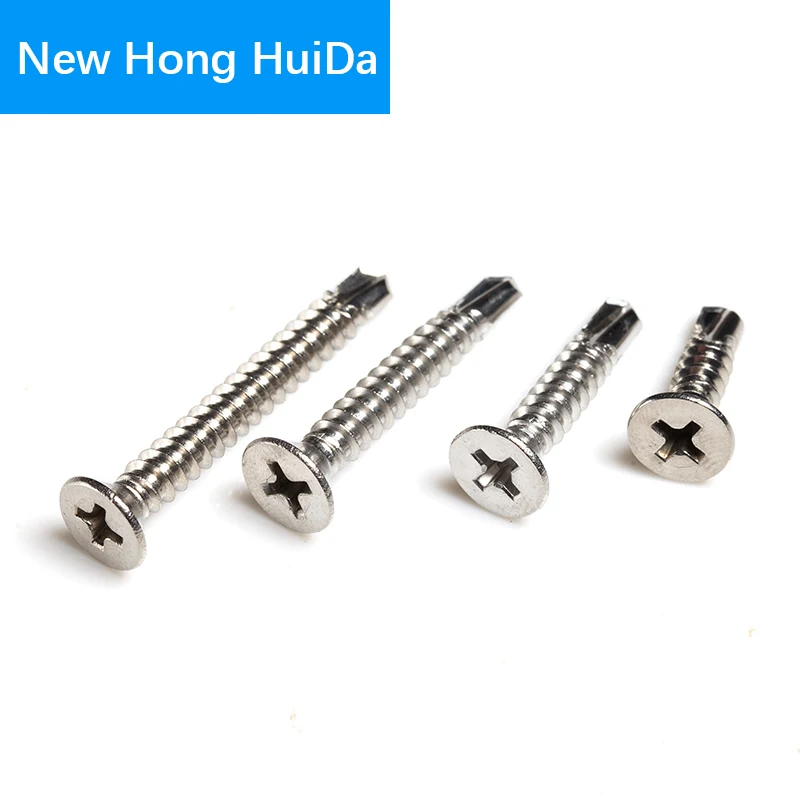 #6 #8 #10 #12 #14Phillips Flat Head Self Drill Screw Thread Tapping Bolt 410 Stainless Steel M3.5 M4.2 M4.8 M5.5 M6.3 | Обустройство