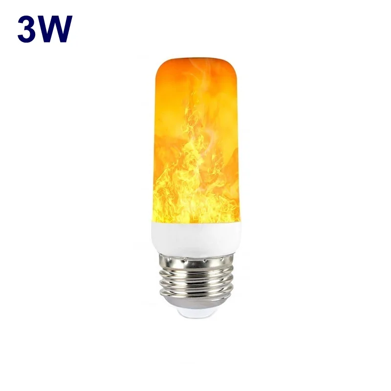3W Новинка, 3 Вт, 5 Вт, 9 Вт, E27, E14, E26, E27, лампочка с пламенем, 85-265 в, светодиодный светильник с эффектом пламени, лампы с мерцающим декором, светодиодный светильник - Испускаемый цвет: 3W