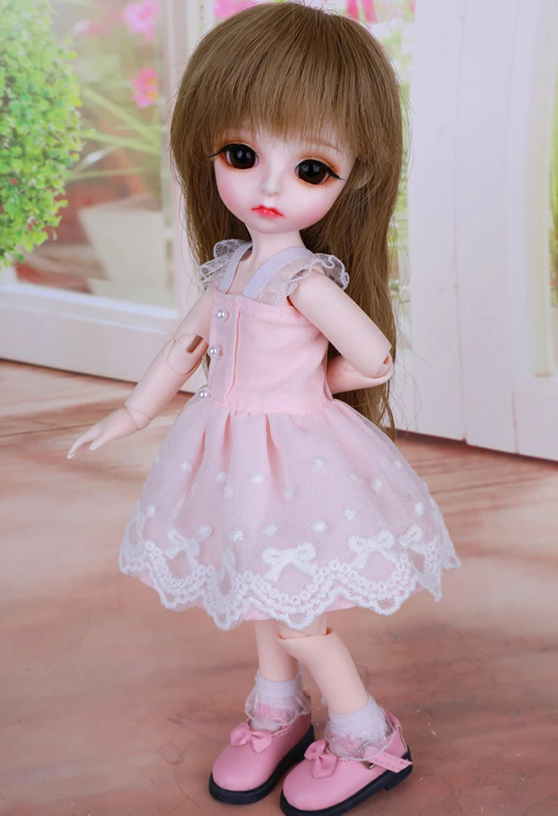 

New Arrival 1/3 1/4 1/6 1/8 BJD SD Doll Clothes Dress Doll Lovey Pink Dress For Toys BJD Doll