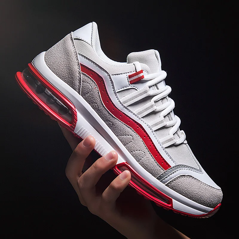 Hemmyi Zapatos De Hombre Flock Air Cushion Mens Casual Shoes Spring/Autumn Lace-Up Comfortable Trainers Support Dropshipping | Обувь