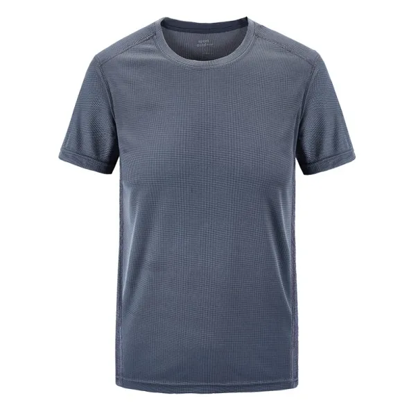 men dark grey Tutuptu новые летние мужские быстросохнущие футболки уличные спортивные рукава короткие Однотонные эластичные футболки 8XL - Цвет: men dark grey