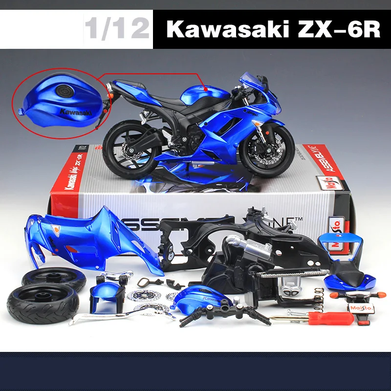 1:12 Maisto мотоцикл игрушки ниджа ZX-6R сплав мотоцикла двигатель в сборе здания Наборы