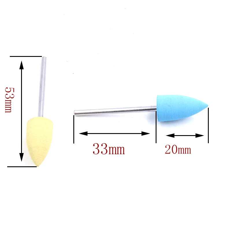 10pcs 2.35mm Shank Silicone Nail Art Polisher Grinding Heads Rubber Silicon Head Electric Drill Bits Machine Accessory | Инструменты