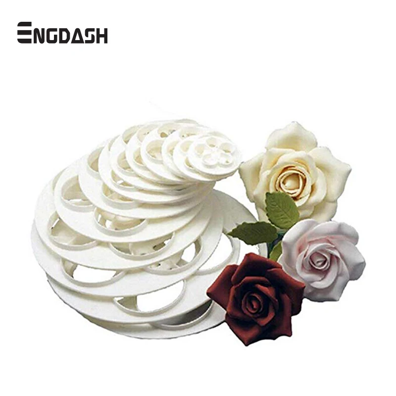 ENGDASH 6 шт./компл. Фондант Торт Sugarcraft цветок розы украшения DIY Cookie Плесень десен