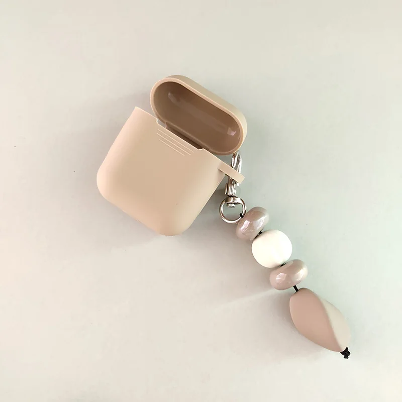 Model4 Милый корейский кристалл каменный брелок силиконовый чехол для Apple AirPods чехол Bluetooth наушники защитный чехол коробка - Цвет: Model4