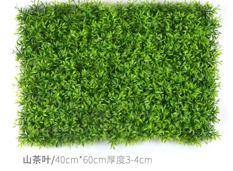 tea 40*60 см DIY искусственные 3D зеленые стены садовый декор растения Трава зеленый Ландшафтный квадратный газон листья эвкалипта газон - Цвет: tea