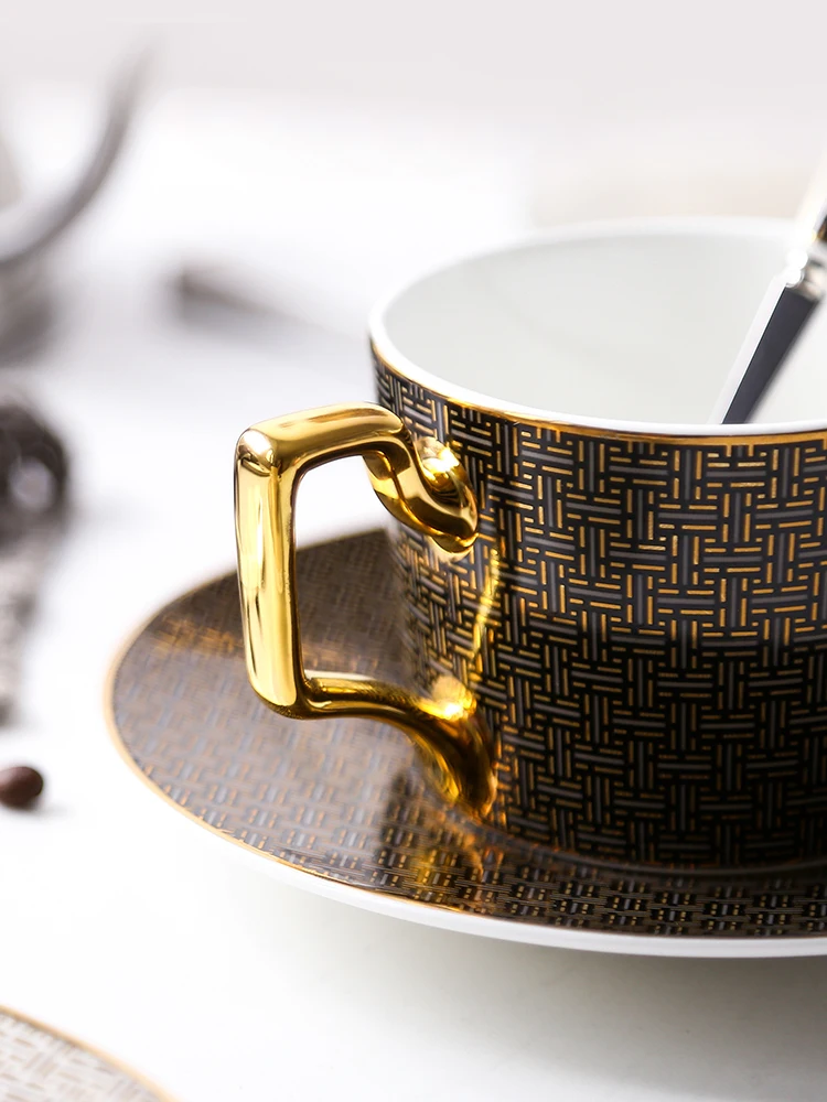 Классическая кофейная чашка EECAMAIL в клетку для пары британская керамическая