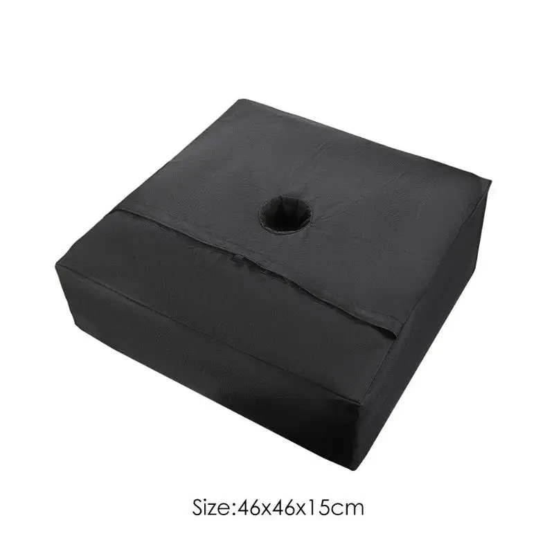 1 Pcs Black 18x18in Square Weight Sand Bag for Outdoor Patio Sunshade Parasol Umbrella Base Garden Supplies Shade Accessories