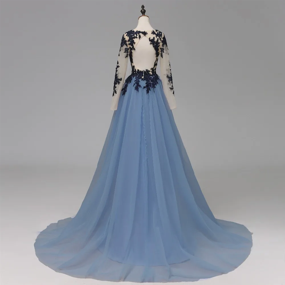 Женское вечернее платье до пола длинное кружевное Тюлевое для выпускного вечера