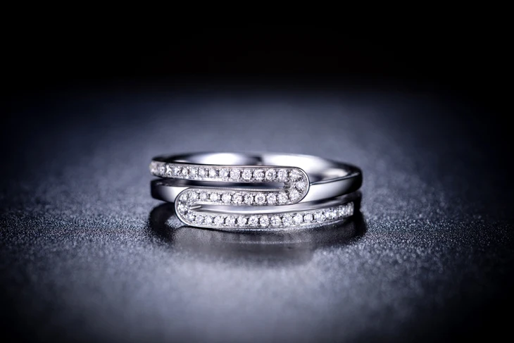 Женское кольцо из белого золота 100% карата 0 20 карата|natural diamond|fine jewelrygold natural |