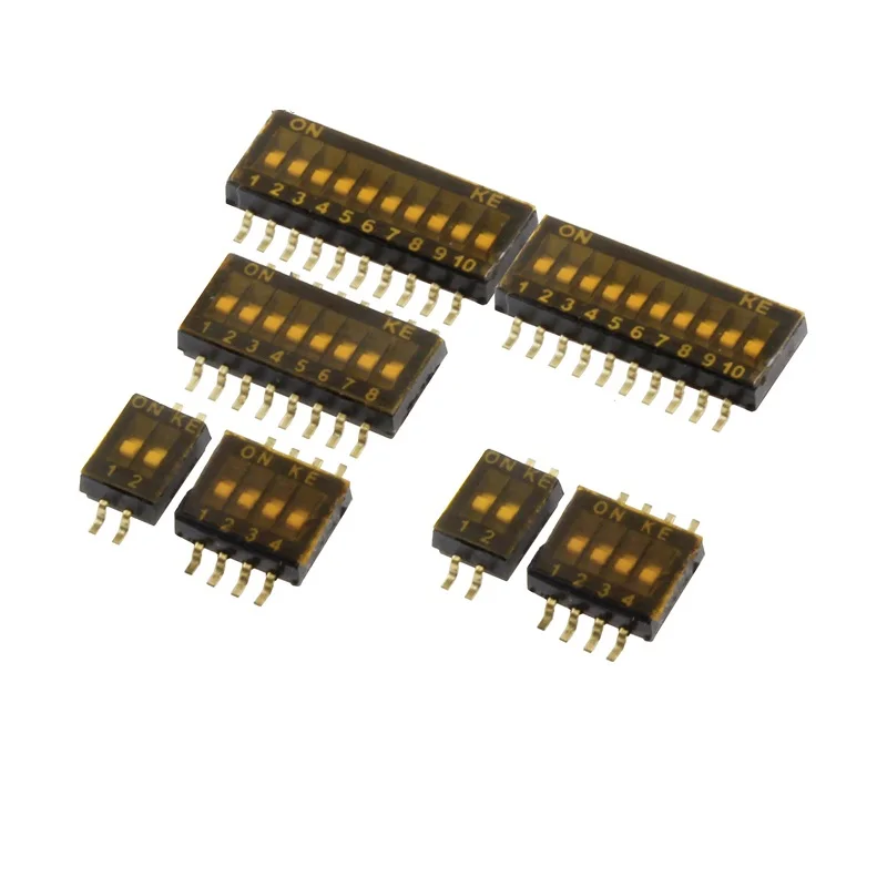 10 шт. Dip Переключатели SPST 1 2 3 4 5 6 7 8 9 12 положение 27 мм 0 05 &quotслайд Стандартный привод