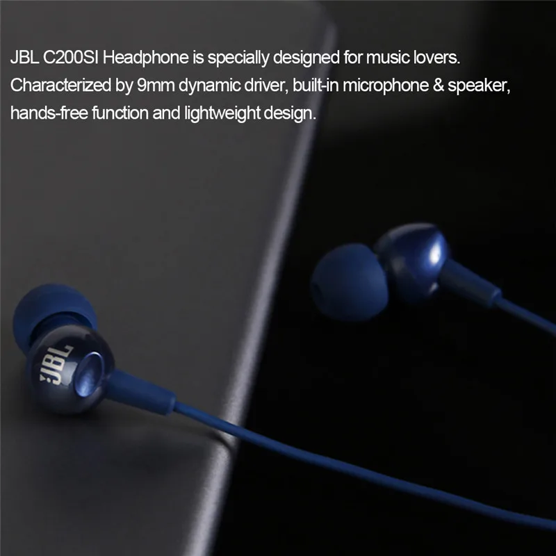 JBL C200SI наушники-вкладыши 3,5 мм Проводные с шумоизоляцией микрофон и наушники JBL чистый Бас Звук бег спортивные наушники