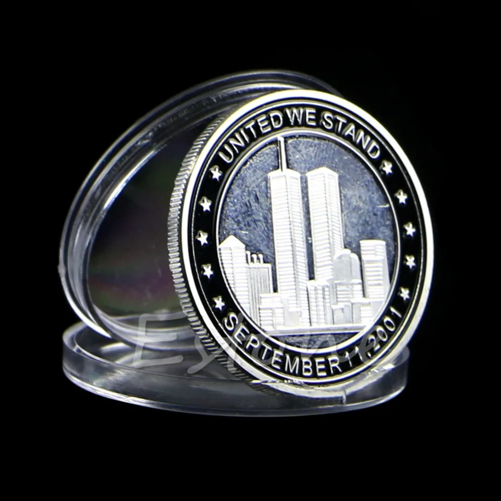 1 шт. Посеребренная монета 9 11 пробы United We Stand памятная для коллекции монет|collect