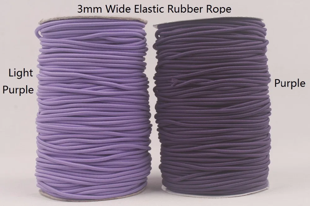 

Light Purple, Plurple 20 yards a lot Elastic Cord 3mm Beading Stretch Thread String Rope