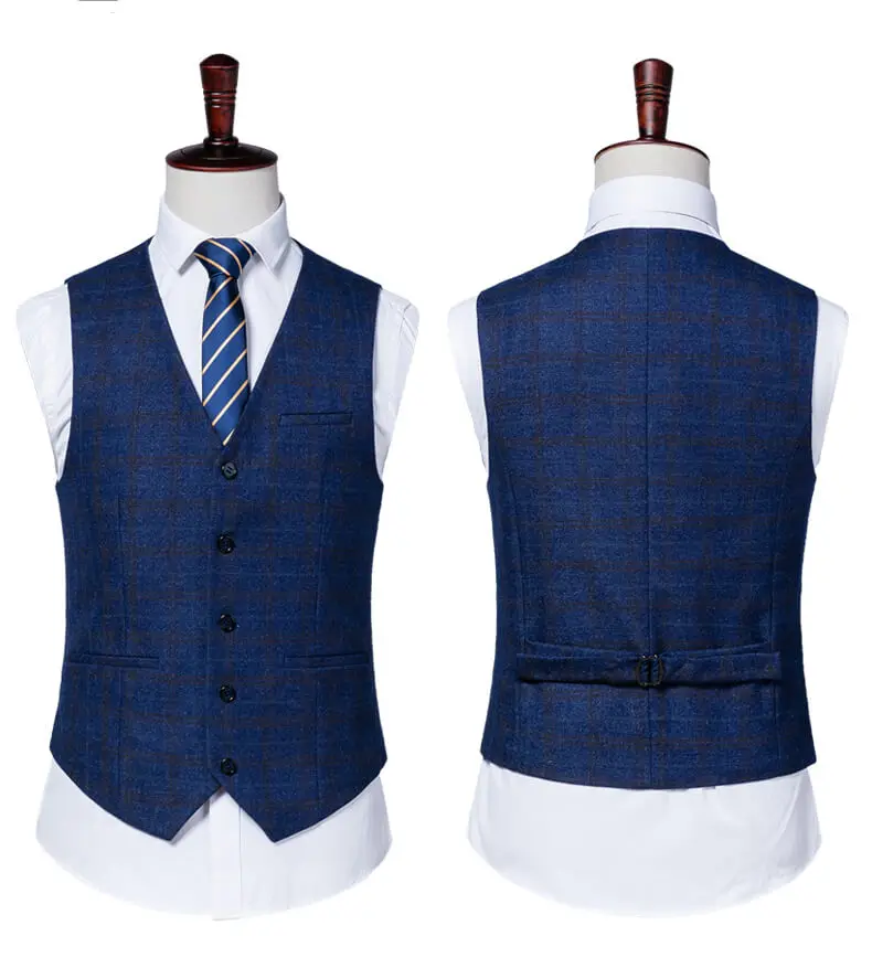 Плед Slim Fit смокинг костюмы плюс Размеры Повседневное свадебный костюм для жениха