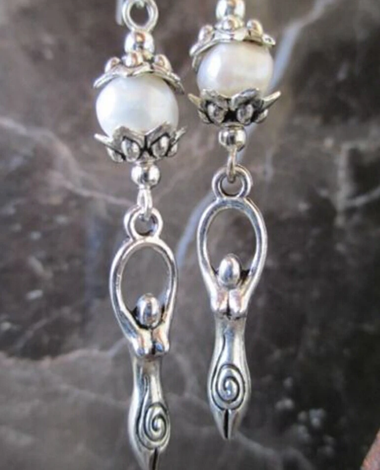 Хит! Модные ювелирные изделия серьги богиня земли белые бусины очаровательные