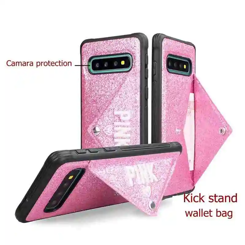 Модный 3D кожаный конверт чехол для телефона iphone 6 6s 7 8 plus x xs max xr блеск розовый Victorias кошелек секрет fundas coque