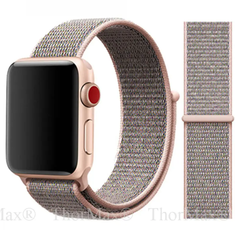 5-Pink Sand 44 мм, 40 мм, 42 мм, 38 мм, цветной спортивный нейлоновый ремешок для часов Apple Watch, ремешок iWatch, серия 5, 4, 3, 2, сменные ремешки, ремешок для часов - Цвет ремешка: 5-Pink Sand