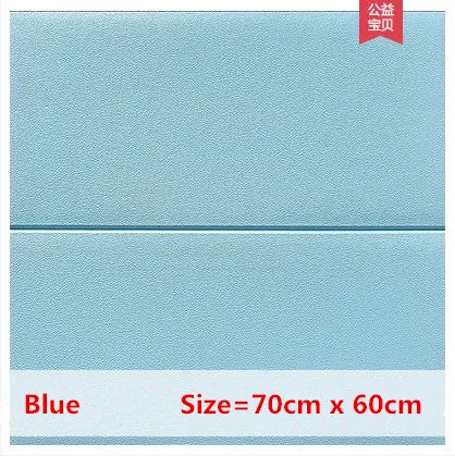 Blue 70cm x 60cm 3d стерео наклейки на стену спальня обои самоклеющиеся гостиная фон стены водостойкий поролон декоративные наклейки на стену - Цвет: Blue 70cm x 60cm