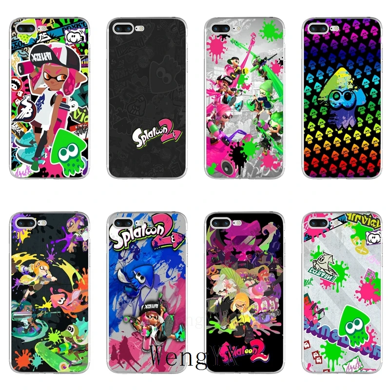 Красочный художественный мультфильм Splatoon 2 Тонкий Силиконовый ТПУ мягкий чехол