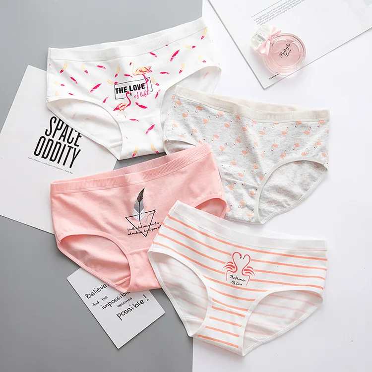 2 шт./лот хлопковые трусики женское хлопковое нижнее белье с рисунком женские
